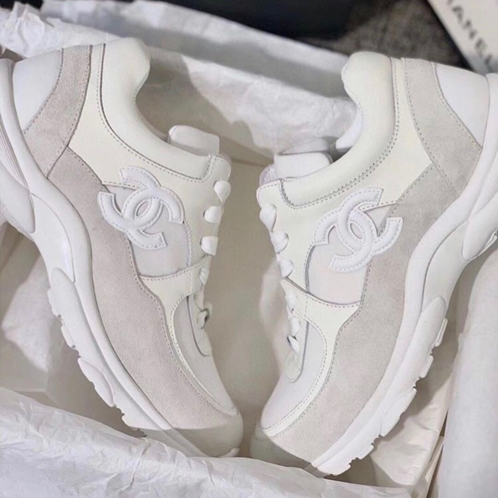 White Chanel sneakers